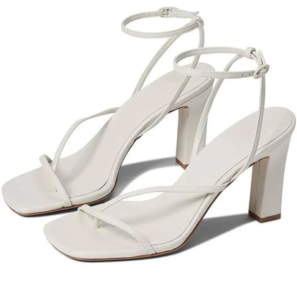 VINCE SIZE 9.5 eu 39.5 Vince strap Qiana‎ Shoes heels sandals off white leather